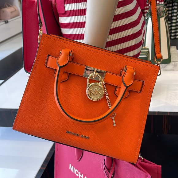 Michael Kors Hamilton Small Satchel Shoulder Crossbody Bag 
Poppy COLOR 
NWT - Picture 14 of 16
